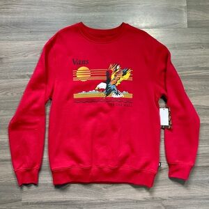 *NEW Vans Men’s Sunset Crewneck Sweater - Red